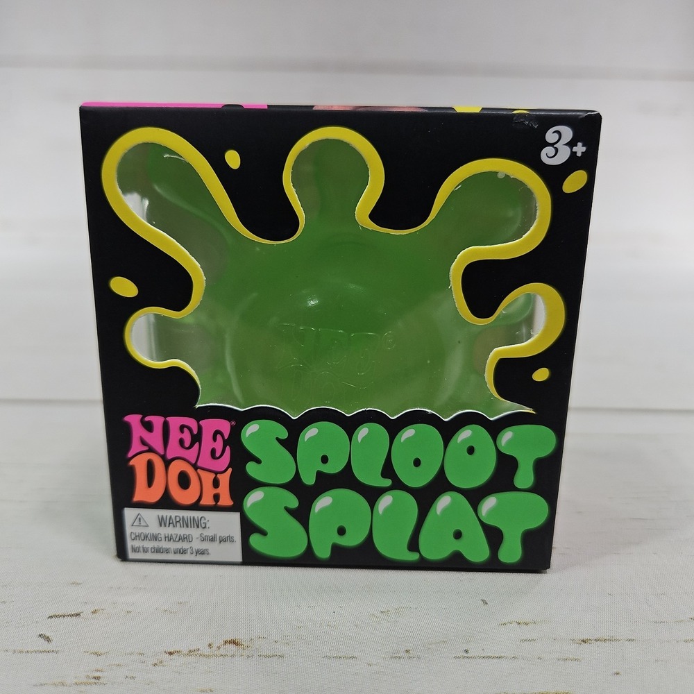 NeeDoh Sploot Splat Green Sensory Fidget Toy Squish Stretch Stress Ball‎